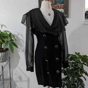 80s 90s vintage black party dress